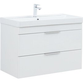 ТУМБА ПОД РАКОВИНУ AQUANET ИРИС NEW 90 БЕЛЫЙ ГЛЯНЕЦ