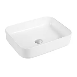 РАКОВИНА НАКЛАДНАЯ ПРЯМОУГОЛЬНАЯ BOND S54-500 50*39*13СМ БЕЛАЯ