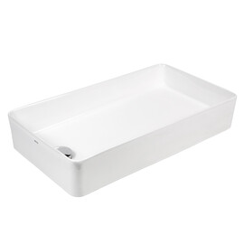 РАКОВИНА НАКЛАДНАЯ ПРЯМОУГОЛЬНАЯ BOND S67-610 61,5*35*11,5СМ БЕЛАЯ