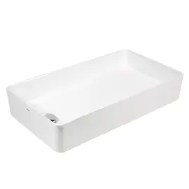РАКОВИНА НАКЛАДНАЯ ПРЯМОУГОЛЬНАЯ BOND S67-610 61,5*35*11,5СМ БЕЛАЯ