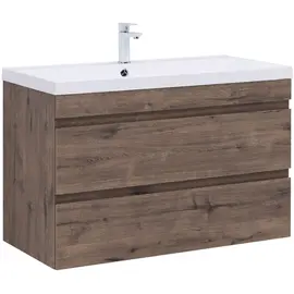 ТУМБА ПОД РАКОВИНУ AQUANET НОТА NEW 100 ДУБ ВЕЛЛИНГТОН ТАБАК