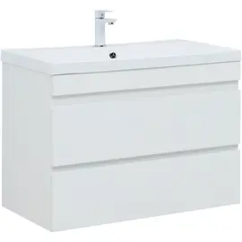 ТУМБА ПОД РАКОВИНУ AQUANET НОТА NEW 90 БЕЛЫЙ ГЛЯНЕЦ