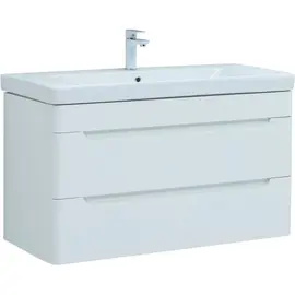 ТУМБА ПОД РАКОВИНУ AQUANET СОФИЯ 105 БЕЛЫЙ ГЛЯНЕЦ (2 ЯЩИКА)