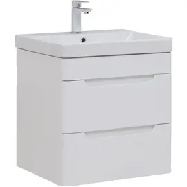 ТУМБА ПОД РАКОВИНУ AQUANET СОФИЯ 60 БЕЛЫЙ ГЛЯНЕЦ (2 ЯЩИКА)