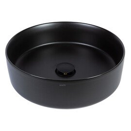 РАКОВИНА НАКЛАДНАЯ КРУГЛАЯ BOND S53-398 39*39*15СМ ЧЕРНАЯ