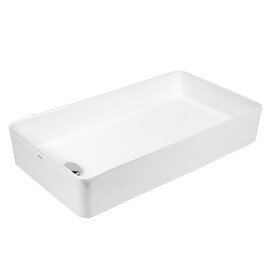 РАКОВИНА НАКЛАДНАЯ ПРЯМОУГОЛЬНАЯ BOND S67-610 61,5*35*11,5СМ БЕЛАЯ