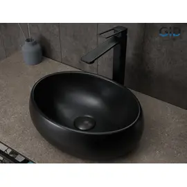 РАКОВИНА GID BM9030DS 53384 НАКЛАДНАЯ ЧЕРНАЯ МАТОВАЯ 40X30X13.5