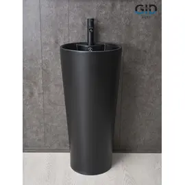 РАКОВИНА GID NB131BM 81120 НАКЛАДНАЯ ЧЕРНАЯ МАТОВАЯ 40X40X84