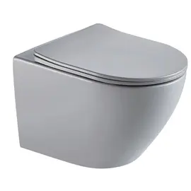 УНИТАЗ ПОДВЕСНОЙ TORNADO GID TR2122TF-LGM 62259Y СЕРЫЙ МАТОВЫЙ 49X36X36