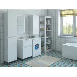 КОМПЛЕКТ МЕБЕЛИ DALLAS LUXE 1500Х482 ЛЕВОСТОРОННИЙ НАПОЛЬНЫЙ 2 ЯЩИКА  (ШХГХВ) 848Х476Х860