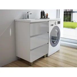 КОМПЛЕКТ МЕБЕЛИ DALLAS LUXE 1500Х482 ЛЕВОСТОРОННИЙ НАПОЛЬНЫЙ 3 ЯЩИКА  (ШХГХВ)  848Х476Х860