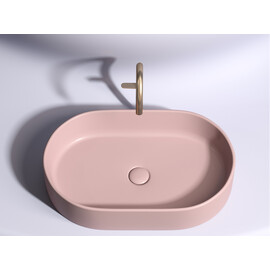 УМЫВАЛЬНИК ЧАША НАКЛАДНАЯ ОВАЛЬНАЯ CERAMICA NOVA ELEMENT (ЦВЕТ РОЗОВЫЙ МАТОВЫЙ) 608*385*122ММ
