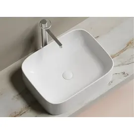 УМЫВАЛЬНИК ЧАША НАКЛАДНАЯ ПРЯМОУГОЛЬНАЯ CERAMICA NOVA ELEMENT 505*380*150ММ БЕЛЫЙ ГЛЯНЦЕВЫЙ