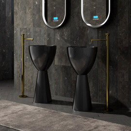 РАКОВИНА ОТДЕЛЬНОСТОЯЩАЯ КАРБОНОВАЯ ABBER KARBON AK2003 ЧЕРНАЯ