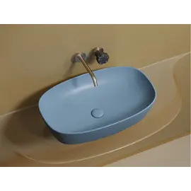 УМЫВАЛЬНИК ЧАША НАКЛАДНАЯ ОВАЛЬНАЯ CERAMICA NOVA ELEMENT (ЦВЕТ ГОЛУБОЙ МАТОВЫЙ) 600*380*138ММ