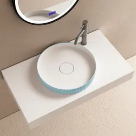 РАКОВИНА НАКЛАДНАЯ ABBER STEIN AS2604BLAU ГОЛУБАЯ