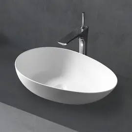 РАКОВИНА НАКЛАДНАЯ ABBER STEIN AS2615 БЕЛАЯ МАТОВАЯ