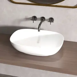 РАКОВИНА НАКЛАДНАЯ ABBER STEIN AS2637 БЕЛАЯ МАТОВАЯ