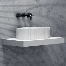 РАКОВИНА НАКЛАДНАЯ ABBER STEIN AS2655 БЕЛАЯ МАТОВАЯ