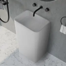 РАКОВИНА ОТДЕЛЬНОСТОЯЩАЯ ABBER STEIN AS2505-H БЕЛАЯ МАТОВАЯ