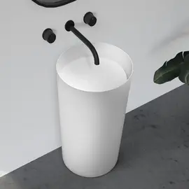 РАКОВИНА ОТДЕЛЬНОСТОЯЩАЯ ABBER STEIN AS2506-H БЕЛАЯ МАТОВАЯ