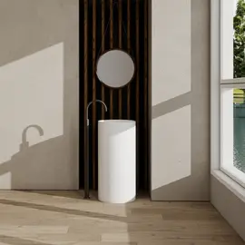 РАКОВИНА ОТДЕЛЬНОСТОЯЩАЯ ABBER STEIN AS2516-H БЕЛАЯ МАТОВАЯ