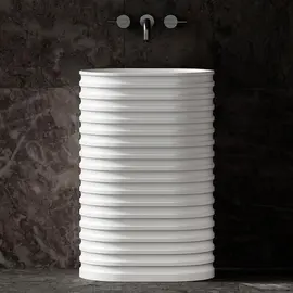 РАКОВИНА ОТДЕЛЬНОСТОЯЩАЯ ABBER STEIN AS2550 БЕЛАЯ МАТОВАЯ