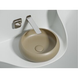 УМЫВАЛЬНИК ЧАША НАКЛАДНАЯ КРУГЛАЯ CERAMICA NOVA ELEMENT (ЦВЕТ КАПУЧИНО МАТОВЫЙ) 360*360*120ММ