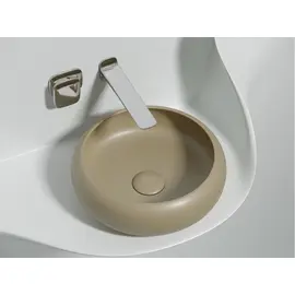 УМЫВАЛЬНИК ЧАША НАКЛАДНАЯ КРУГЛАЯ CERAMICA NOVA ELEMENT (ЦВЕТ КАПУЧИНО МАТОВЫЙ) 360*360*120ММ