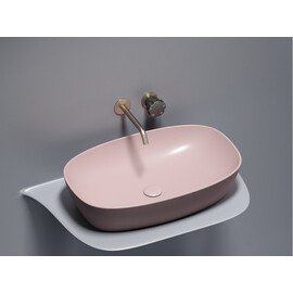 УМЫВАЛЬНИК ЧАША НАКЛАДНАЯ ОВАЛЬНАЯ CERAMICA NOVA ELEMENT (ЦВЕТ РОЗОВЫЙ МАТОВЫЙ) 600*380*138ММ
