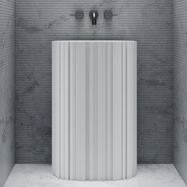 РАКОВИНА ОТДЕЛЬНОСТОЯЩАЯ ABBER STEIN AS2551-H БЕЛАЯ МАТОВАЯ