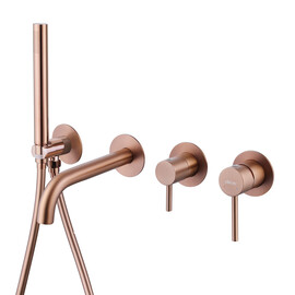 СМЕСИТЕЛЬ ABBER WASSER KREIS AF8130MRG ДЛЯ ВАННЫ СКРЫТОГО МОНТАЖА, РОЗОВОЕ ЗОЛОТО МАТОВОЕ