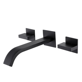 СМЕСИТЕЛЬ ABBER WASSERFALL AF8612B ДЛЯ РАКОВИНЫ СКРЫТОГО МОНТАЖА, ЧЕРНЫЙ МАТОВЫЙ