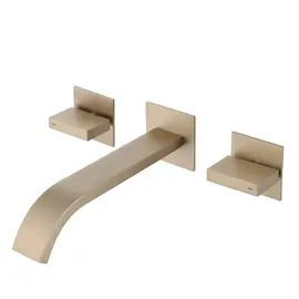 СМЕСИТЕЛЬ ABBER WASSERFALL AF8612G ДЛЯ РАКОВИНЫ СКРЫТОГО МОНТАЖА, ЗОЛОТО МАТОВОЕ