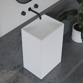 РАКОВИНА ОТДЕЛЬНОСТОЯЩАЯ ABBER STEIN AS2503-H БЕЛАЯ МАТОВАЯ