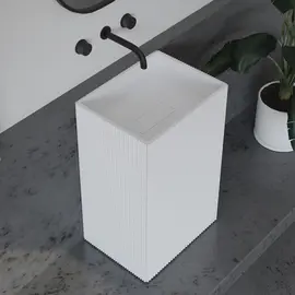 РАКОВИНА ОТДЕЛЬНОСТОЯЩАЯ ABBER STEIN AS2503-H БЕЛАЯ МАТОВАЯ