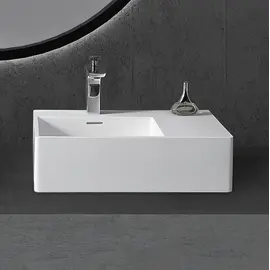 РАКОВИНА ПОДВЕСНАЯ ABBER STEIN AS2644 L БЕЛАЯ МАТОВАЯ