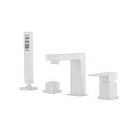 СМЕСИТЕЛЬ ABBER DAHEIM AF8213W НА БОРТ ВАННЫ, БЕЛЫЙ МАТОВЫЙ