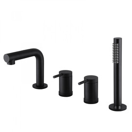 СМЕСИТЕЛЬ ABBER EMOTION AF8813B НА БОРТ ВАННЫ, ЧЕРНЫЙ МАТОВЫЙ