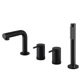 СМЕСИТЕЛЬ ABBER EMOTION AF8813B НА БОРТ ВАННЫ, ЧЕРНЫЙ МАТОВЫЙ