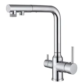 СМЕСИТЕЛЬ ABBER EMOTION AF8814 ДЛЯ КУХНИ С ПОДКЛЮЧЕНИЕМ ФИЛЬТРА И ВЫДВИЖНОЙ ЛЕЙКОЙ, ХРОМ