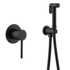 СМЕСИТЕЛЬ ABBER EMOTION AF8825B С ГИГИЕНИЧЕСКИМ ДУШЕМ, ЧЕРНЫЙ МАТОВЫЙ