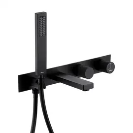 СМЕСИТЕЛЬ ABBER RUND AF8730B ДЛЯ ВАННЫ СКРЫТОГО МОНТАЖА, ЧЕРНЫЙ МАТОВЫЙ