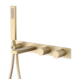 СМЕСИТЕЛЬ ABBER RUND AF8730G ДЛЯ ВАННЫ СКРЫТОГО МОНТАЖА, ЗОЛОТО МАТОВОЕ