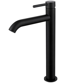 СМЕСИТЕЛЬ ABBER WASSER KREIS AF8111B ДЛЯ НАКЛАДНОЙ РАКОВИНЫ, ЧЕРНЫЙ МАТОВЫЙ