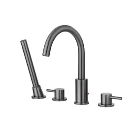 СМЕСИТЕЛЬ ABBER WASSER KREIS AF8113NG НА БОРТ ВАННЫ, НИКЕЛЬ