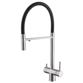 СМЕСИТЕЛЬ ABBER WASSER KREIS AF81141 ДЛЯ КУХНИ С ПОДКЛЮЧЕНИЕМ ФИЛЬТРА И ВЫДВИЖНОЙ ЛЕЙКОЙ, ХРОМ