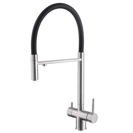 СМЕСИТЕЛЬ ABBER WASSER KREIS AF81141SP ДЛЯ КУХНИ С ПОДКЛЮЧЕНИЕМ ФИЛЬТРА И ВЫДВИЖНОЙ ЛЕЙКОЙ, САТИН