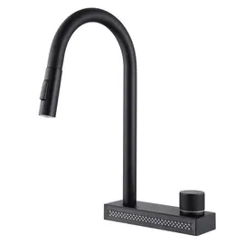 СМЕСИТЕЛЬ ABBER WASSER KREIS AF8114B ДЛЯ КУХНИ С ВЫДВИЖНОЙ ЛЕЙКОЙ, ЧЕРНЫЙ МАТОВЫЙ
