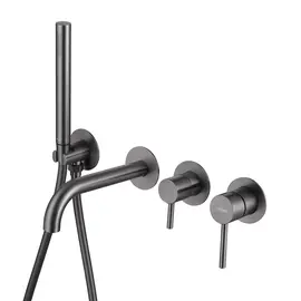 СМЕСИТЕЛЬ ABBER WASSER KREIS AF8130NG ДЛЯ ВАННЫ СКРЫТОГО МОНТАЖА, НИКЕЛЬ